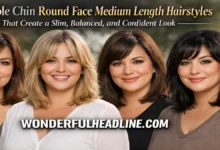Double Chin Round Face Medium Length Hairstyles That Create a Slim, Balanced, and Confident Look 4 Double Chin Round Face Medium Length Hairstyles