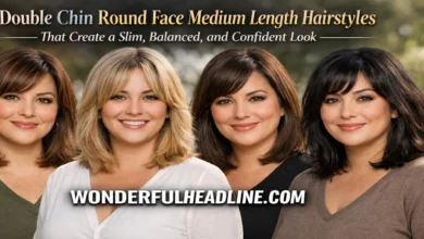 Double Chin Round Face Medium Length Hairstyles That Create a Slim, Balanced, and Confident Look 1 Double Chin Round Face Medium Length Hairstyles